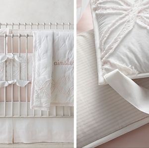 Restoration Hardware Pink Crib Bumper